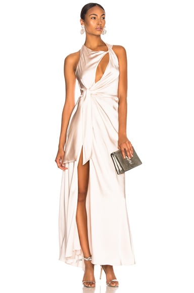 Off Shoulder Slit Gown