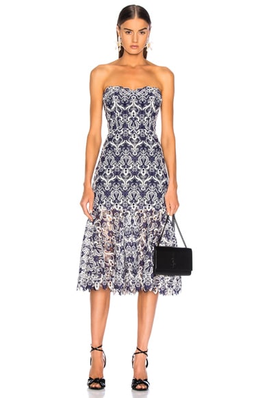 jonathan simkhai strapless bustier midi dress