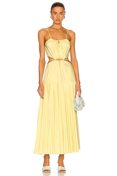 JONATHAN SIMKHAI Rem Maxi Dress in Yellow Smart Closet