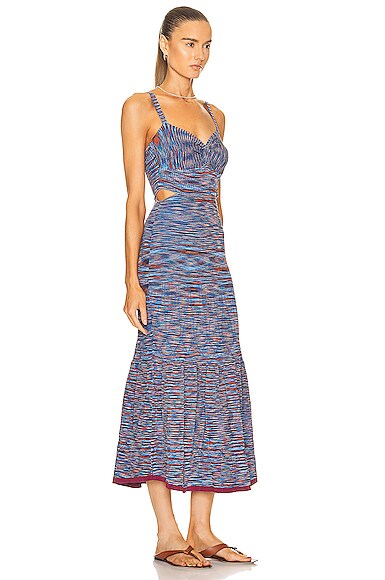 Simkhai cloqué midi dress - Blue