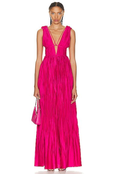Shop Simkhai Ostara Gown In Amaranth