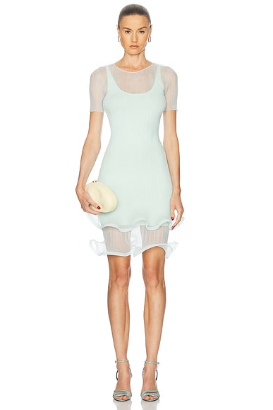 SIMKHAI Jett Mini Dress in Seafoam