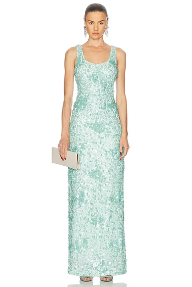 SIMKHAI Bex Tank Maxi Dress in Seafoam