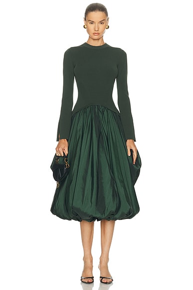 Kenlie Mock Neck Midi Dress