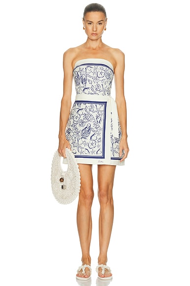 SIMKHAI Darbie Mini Dress in Blueberry Multi