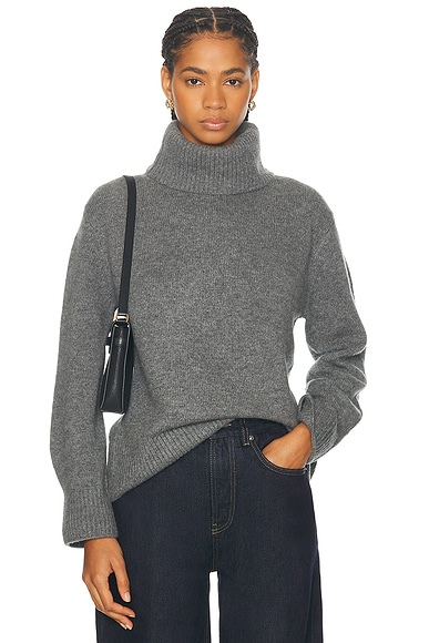 SIMKHAI Katy Turtleneck Sweater in Warm Gray