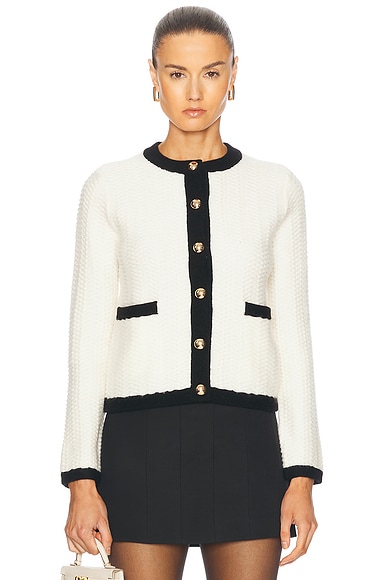 SIMKHAI Klaire Cardigan in Ivory Multi