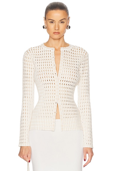 SIMKHAI Gracen Cardigan in Sand Multi