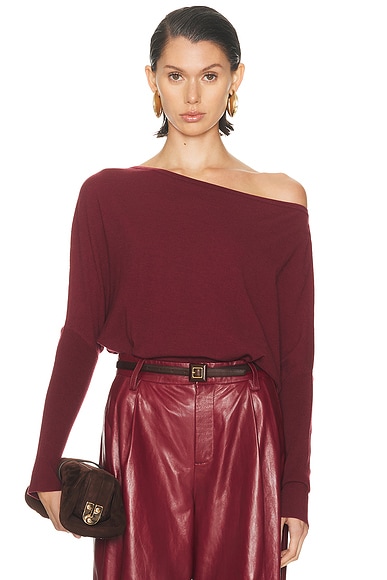 Lavina Draped Off Shoulder Sweater