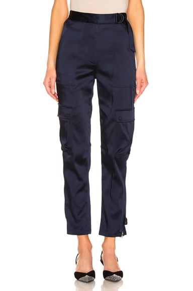 Structured Sateen Utility Pant