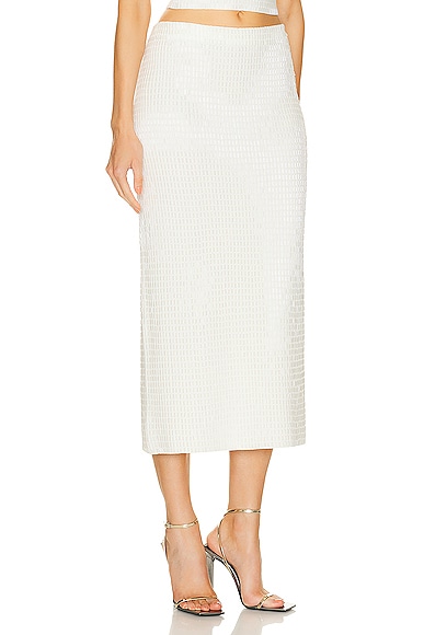 Simkhai Ellison Midi Skirt In Ivory
