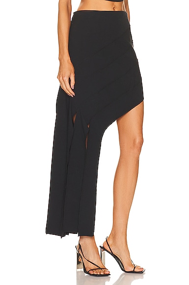 Shop Jonathan Simkhai Aubrielle Midi Skirt In Black