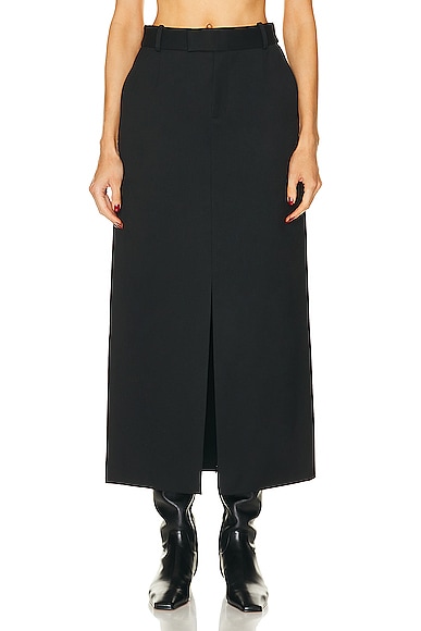 Shop Simkhai Jalda Straight Skirt In Black