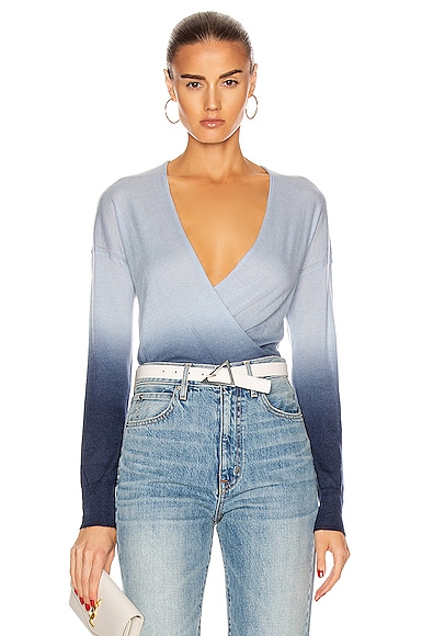 Ombre Cashmere Crossover Top
