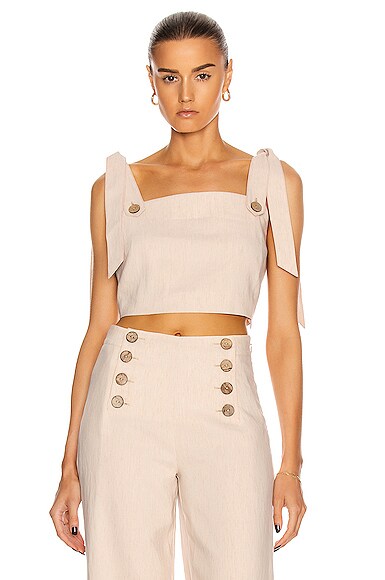 jonathan simkhai ribbed bustier crop top