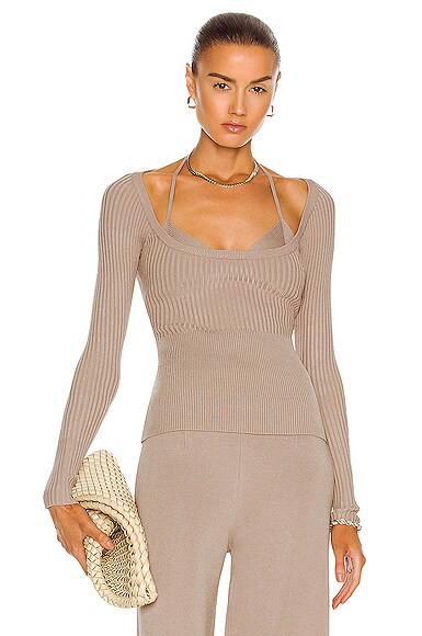 JONATHAN SIMKHAI Jayline Rib Top in 