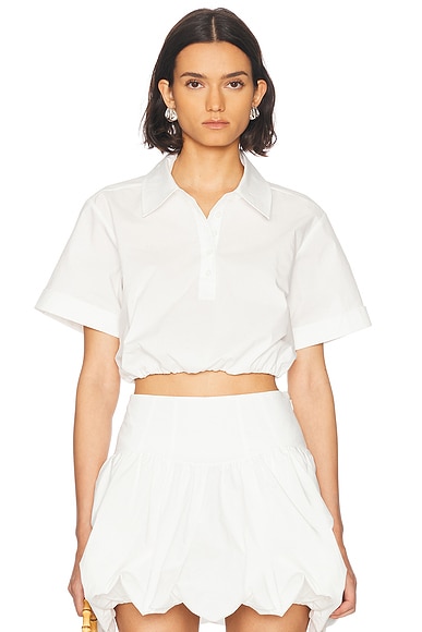 SIMKHAI Nicky Cropped Top in White