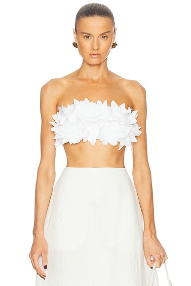 Abril Floral Bustier Top