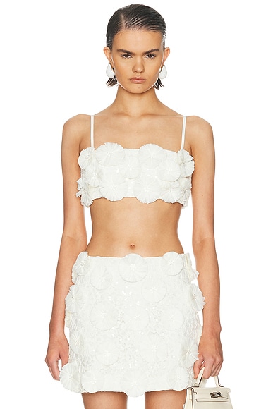 SIMKHAI Delia Bra Top in White