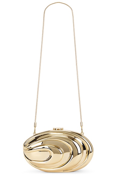 SIMKHAI Inez Clutch in Gold