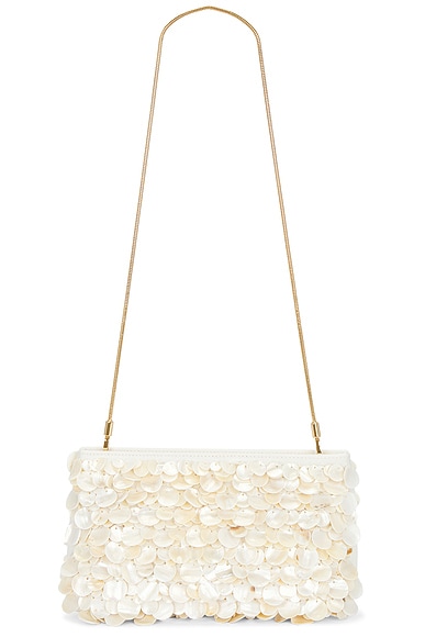 Reese Natural Shell Beaded Clutch