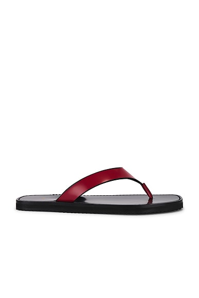 Jude Vermelho Sandal in Red Brushed Leather