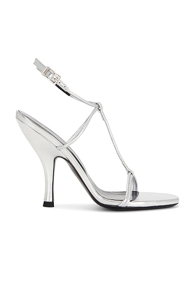 Jude Mixer Sandal in Silver Metallic Leather