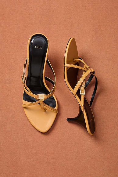 Jude for FWRD Cross Sandal in Apricot