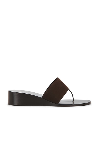 Jude Lucille Wedge Sandal in Brown