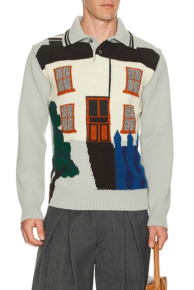 Wool Knit Collared Sweater