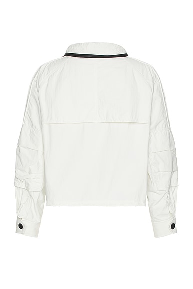 Shop Junya Watanabe Nylon Rip Stop Jacket In White