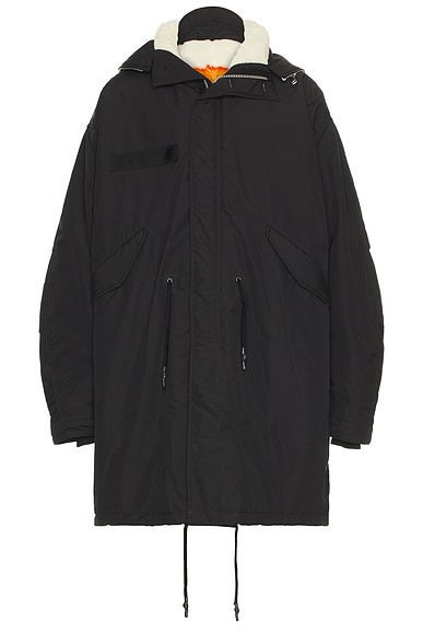 Givenchy Fishtail Parka in BLACK. Size 46