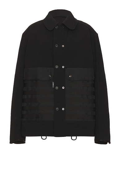 Junya Watanabe x Oakley Twill And Polyester Laminated Jacket in Black