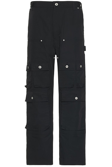 Junya Watanabe Oxford Cargo Pants in Black