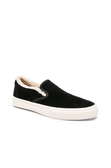 Velour With Sherpa Lining Slip On Shoes