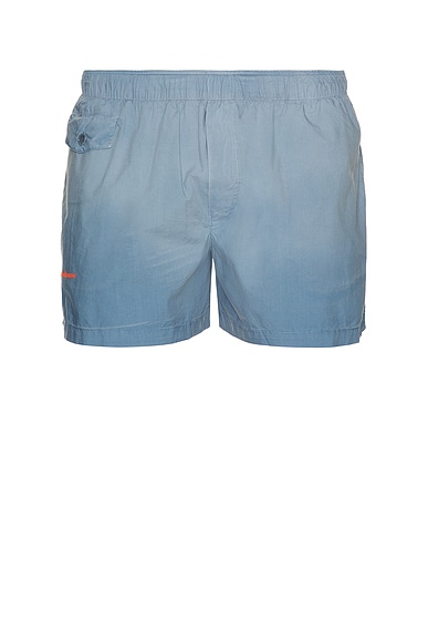 JW Anderson Logo Print Shorts in Light Blue