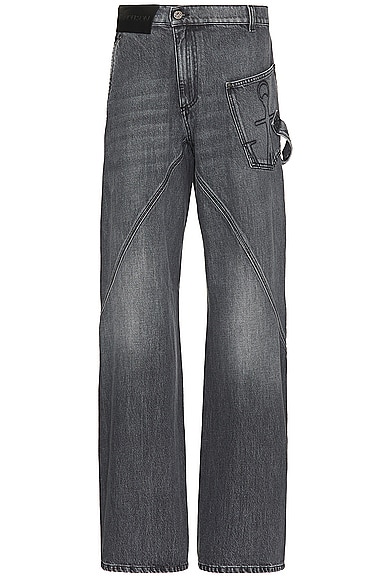 JW Anderson Twisted Workwear Jeans in Grey