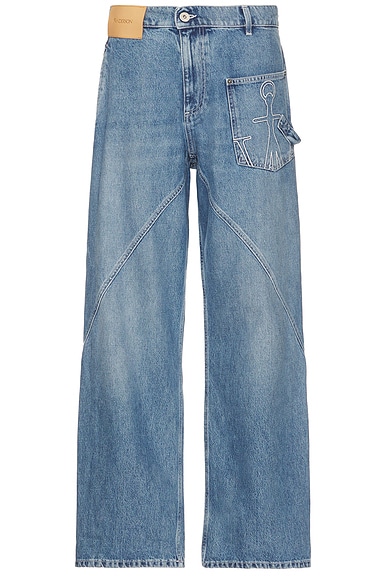 JW Anderson Twisted Workwear Jeans in Light Blue