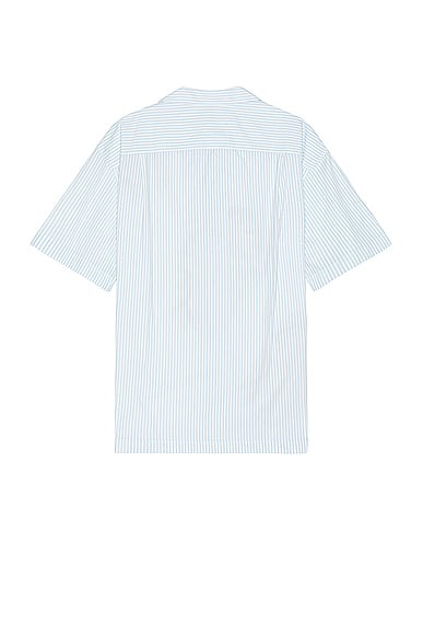 Shop Jw Anderson Boxy Fit Short Sleeve Shirt In Light Blue