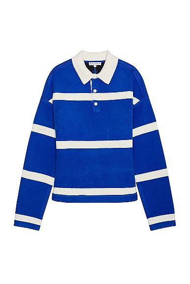 JW Anderson Structured Polo Top in Azure Blue