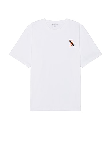 ★J W ANDERSON★ Puffin embroidery short sleeve t-shirt whit JW Anderson Puffin Embroidery T-Shirt in White | FWRD