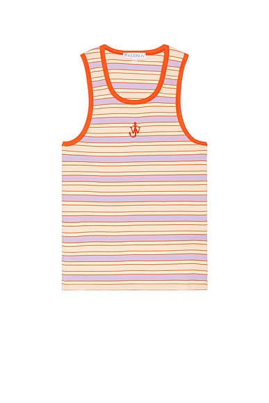 Striped Contrast Trim Vest