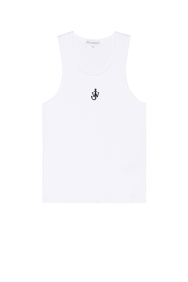 JW Anderson Anchor Embroidery Vest in White