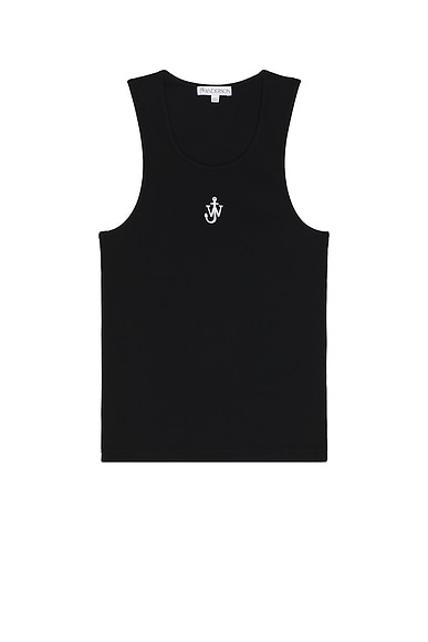 JW Anderson Anchor Embroidery Vest in Black