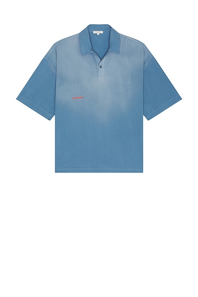 JW Anderson Short Sleeve Polo Shirt in Light Blue