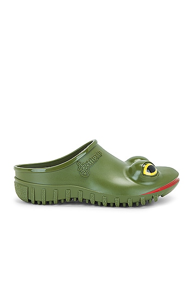 Shop Jw Anderson X Wellipets Frog Loafer In Green