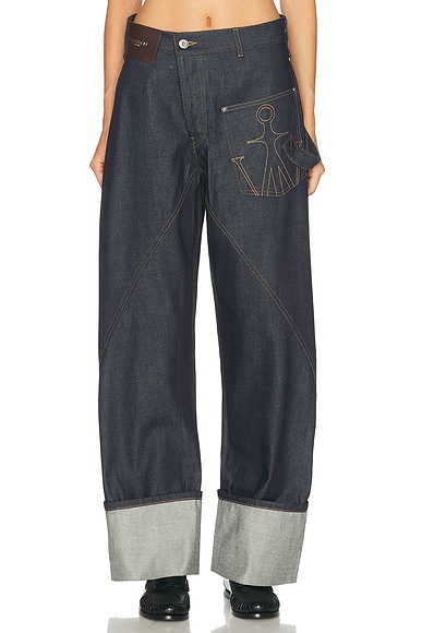JW Anderson Twisted Straight Leg in Indigo