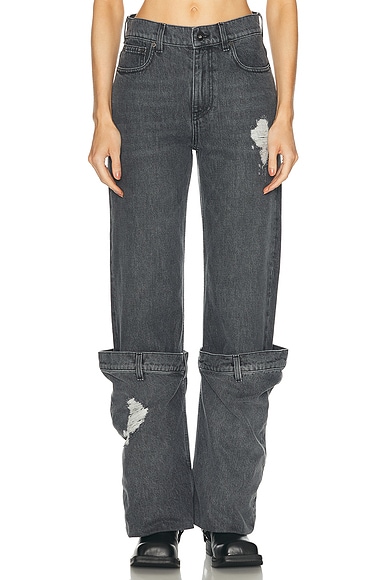 JW Anderson Bucket Leg Jeans in Grey