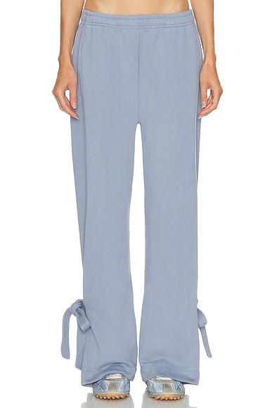 JW Anderson Tied Bow Jogger in Steel Blue