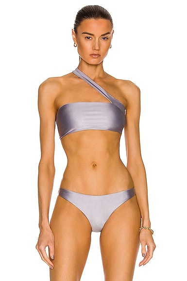 JADE SWIM Halo Bikini Top in Periwinkle Sheen